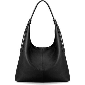 Genuine Leather Slouchy Hobo Purses for Women, Top Grain Real Leather Tote Handb